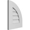 Ekena Millwork Quarter Round Top Right Surface Mount PVC Gable Vent w/ 3-1/2"W x 1"P Standard Frame, 14"W x 18"H GVPQR14X1801SN - alternate 2